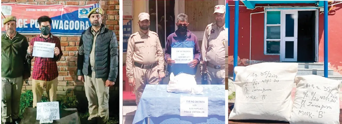 2 Drug Peddlers Arrested In Baramulla Contraband Substance Recovered