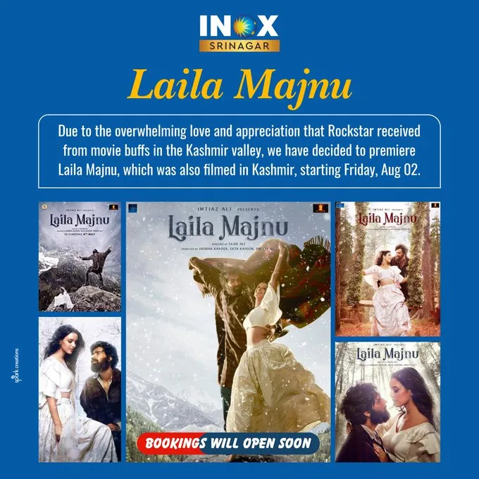 Bollywood director Imtiaz Ali's film 'Laila Majnu' to be re-released in Kashmir next month